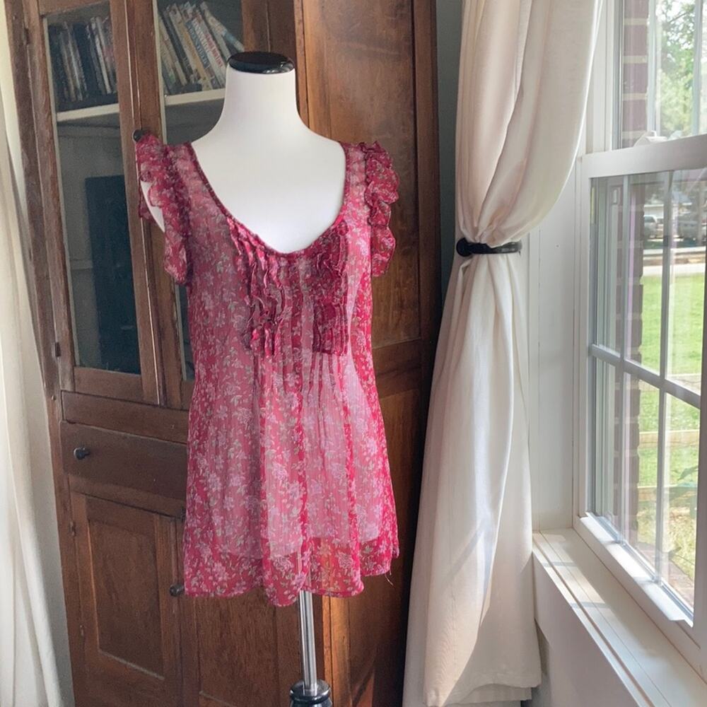 Converse Sheer Floral Blouse, Size S